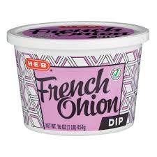 Creamy dip with onions and parsley; H E B Select Ingredients French Onion Dip Shop Dip At H E B