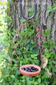 Orioles love fruit and can be attracted with orange halves placed on platform feeders, a deck railing, or nailed to a tree. How To Make An Oriole Feeder The Homespun Hydrangea