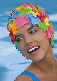 Vintage Style Ladies Swimming Hat Bathing Cap 1950 S Flower Petal Fashy Bnwt Swimming Caps Swimming Bathing Cap Swim Caps Pool Fashion
