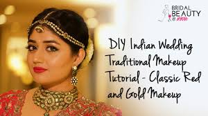 Our diy wedding invites will make preparing for your special day a little bit easier. Diy Indian Wedding Makeup Tutorial Classic Red And Gold Makeup Corallista Youtube