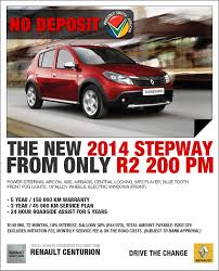 New 2014 Renault Stepway Now From R2 200 Pm No Deposit Includes Aircon Bluetooth Abs Mp3 16 Alloys Retail Price R149 900 Ter Aircon Abs How To Plan