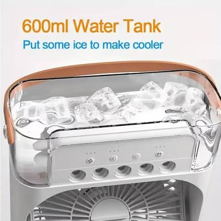 Humidifier Cooling Fan, Personal USB Air Cooler Fan, Mini Air Freshener Cooling Fan, Water Mist Humidification Fan, 3 In 1 Portable Fan Air ...