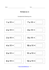 Multiplication as repeated addition grade/level: 11 Times Table Worksheets Pdf Multiplying By 11 Activities