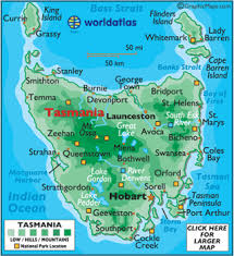 Tasmania Map Geography Of Tasmania Map Of Tasmania Worldatlas Com Tasmania Map Australia History