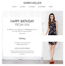 Birthday Email With Individual Coupon Code For 10 Discount Emailmarketing Personalization Fashion Coupon Voucher Bir Birthday Email Karen Millen Fashion
