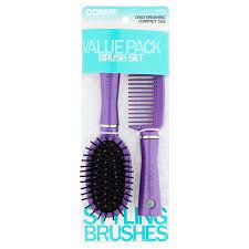 Conair Compact Size Brush Set Value Pack Color May Vary Walmart Com Brush Set Conair Roller Set