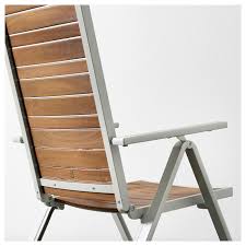 Sjalland Reclining Chair Outdoor Light Gray Foldable Light Brown Relaxliege Aussenmobel Gartenmobel Sets