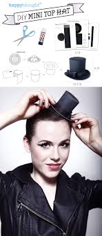How To Make A Mini Top Hat Out Of Paper Adorzable Diy Mini Top Hats Made Of Paper Printable Templates And Easy Step By Step Tutorial Https Happythought Co Party Hat Template Mini Top Hat Diy Hat
