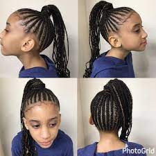 Kidshair Braids Braidstyles Lyfestylzsalon Little Girls Braids Kids Hairstyles Cornrow Ponytail