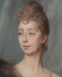 Alfred Sisley (1839—1899) painted the blooming lilacs in his garden from  the window of his studio. The cropping seems random, as is often the case  in photography. The blue-violet colour that attracted