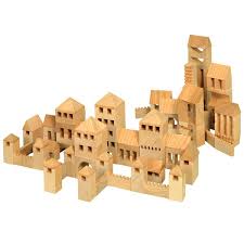 Latvian Wood Town Builder Set Europeanmarket Wood Toys Plans Wood Town Building
