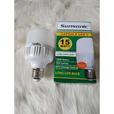 Harga lampu sorot led tenaga surya 15watt 15 w tembak led solar panel 15w 15 watt smd outdoor. Jual Lampu Led Sunsonic 15 Watt Lamp Bohlam Hemat Energi Capsule Led Bulb Terbaru Juni 2021 Blibli