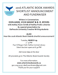 Shortlist Announcement Event March 29 2016 Atlantic Book Awards