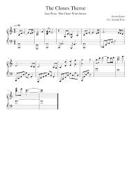 This score is based on. The Clones Theme Star Wars The Clone Wars Series Sheet Music For Piano Solo Musescore Com