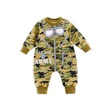 us 2 0 50 off new baby clothing toddler boys camouflage romper zipper infants bebes jumpsuit spring autumn pilot style warm babies clothes in