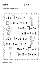 Critical Thinking For First Graders First Grade Math Balancing Equations Equations