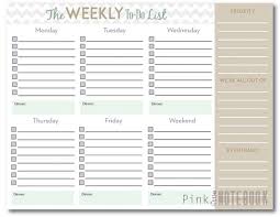 The Ultimate Weekly To Do List Free Printable Pink Little Notebook To Do Lists Printable To Do List Planner Printables Free