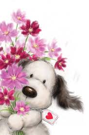 Be regularly update our newest drawing guides. Dog With Flowers I Art Print By Makiko Icanvas