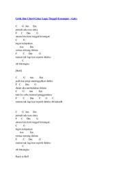 Website kumpulan chord, kunci gitar, kord dasar mudah dengan transpose nada beserta lirik lagu online terlengkap dan paling update. Chord Tinggal Kenangan Batak Chordtela