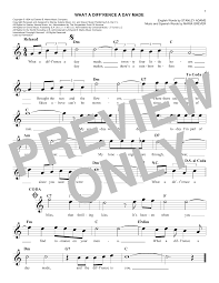 She spent much of her childhood in spain and traveled widely in. Maria Grever What A Difference A Day Made Sheet Music Pdf Notes Chords Standards Score Piano Vocal Guitar Right Hand Melody Download Printable Sku 45338