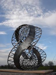 The moment the orca's dorsal fin emerges from the sea, inspired by inuit traditional art, about 1.8m long. Metal Sculpture We Need Fun