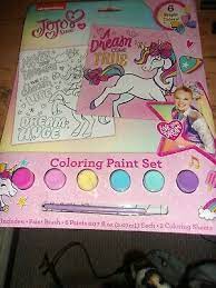 She is popular among teens and can be a great choice for coloring activity. New Jojo Siwa Unicorns Coloring Paint Set Ebay