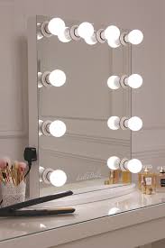 Simplistic Crisp White Finish Embedded Hollywood Light Up Mirror With Ten Led Bulbs Room Inspiration Diy Vanity Mirror Beauty Room