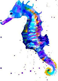 Sea Horse Seahorse Art Seahorse Painting Art