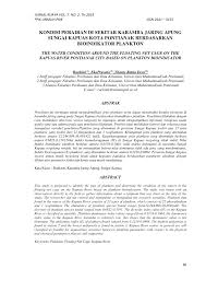 Pdf Kondisi Perairan Di Sekitar Karamba Jaring Apung Sungai Kapuas Kota Pontianak Berdasarkan Bioindikator Plankton
