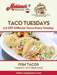Tacos in velvet taco, dallas, is a famous dish recommended by lonely planet and 11 more food critics. La Hacienda Ranch On Twitter Another Week Another Delectable Featured Taco Come Bite Into Our Fin Nomenal Signature Fish Tacos Tacotuesdays Https T Co Ezv0uvdwrf