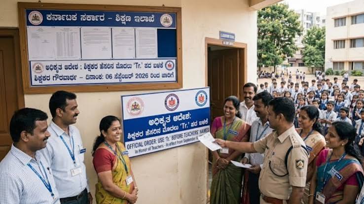 ಶಿಕ್ಷಕರ ಕೊಡುಗೆ ಗೌರವಿಸಲು ಹೆಸರಿನ ಮೊದಲು Tr. ಪದ ಬಳಕೆ: ಸರ್ಕಾರದಿಂದ ಅಧಿಕೃತ ಆದೇಶ - KannadaDunia.com