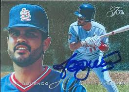 Jose Oquendo Signed 1995 Flair Baseball Card