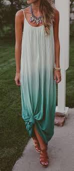 Tied Ombre Maxi Desert Style Pinterest Flowy Dress Long Boho Casual Fashion