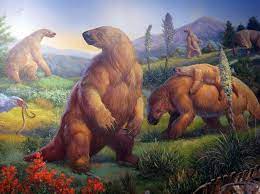 Paramylodon Painting Extinct Animals Prehistoric Animals Animals