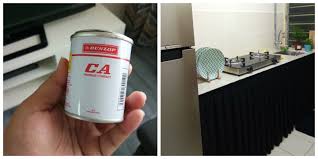 Cara diy langsir kabinet dapur. Diy Langsir Table Top Rumah Cuma Guna Gam Hasilnya Cantik Kemas