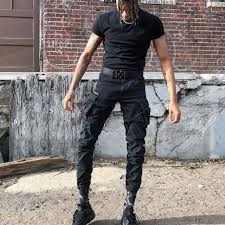 Timezone mens black cargo pants benito 999 exterior for jeans | ebay Epingle Sur Scarlxrd Outfits
