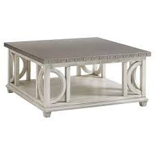 French light walnut coffee table from the 1890s. Lexington Litchfield French Country Burnished Stainless Steel Top Square Coffee Table 31 W 40 W Kathy Kuo Home