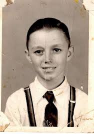 My Dad. First pic was taken 1942 which was the year he was born. 2nd is a  school photo, I assume from late 40's or early 50's.