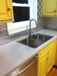 light gray thin concrete counters with