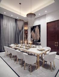 When decorating dining room use various materials: Family Villa Contemporary Arabic Interior Design Riyadh Saudi Arabia Cas Interior Design Dining Room Dining Room Interiors Luxury Dining Room