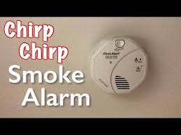 Smoke detector chirping or beeping. Smoke Detector Smoke Alarm Chirp Low Battery Youtube