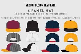 Ultimate Hat Template 6 Panel Hat In 2020 Panel Hat Hat Template Vector Design