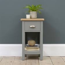 Use grey, yellow and blue paints for customizing. Farmhouse Storm Grey Hidden Shoe Storage Bench The Cotswold Company In 2021 Nightstand Drawer Nightstand Beautiful Bedside Tables