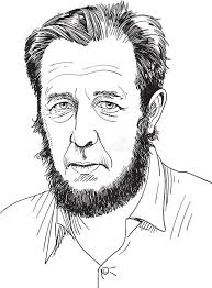 Aleksandr Solzhenitsyn Cartoon Portrait, Vector Stock Vector