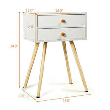 We did not find results for: Costway 2pc Mid Century Modern 2 Drawers Nightstand In White Sofa Side Table End Table
