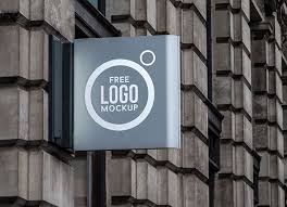 Free 6 stand display sign mockup. 60 Free Best Outdoor Wall Hanging Mounted Shop Sign Mockup Psd Files
