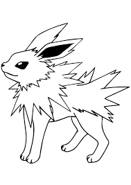 You can print or download these black and white colouring sheets easy. Jolteon Pokemon Coloring Page Free Printable Coloring Pages For Kids