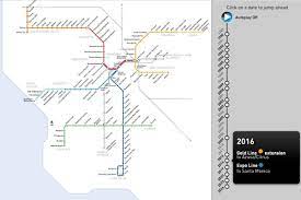 Los Angeles Metro Lines Map Watch The Los Angeles Metro Rail Map's Spectacular Growth From 1990 To 2026  - Curbed La