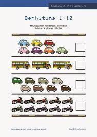 Contoh soal soal ujian sekolah jenjang paud tk ra evaluasi pembelajaran sangat diperlukan untuk semua jenjang termasuk pada pendidikan anak usia dini paud. Belajar Hitung Anak Paud Balita Angka 1 10 Gambar Mobil Bus Sepeda Motor Belajar Menghitung Belajar Matematika Dasar