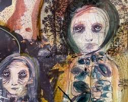 Original Expressionist Art Painting Fine Art Figure Abstract by Julie  Steiner